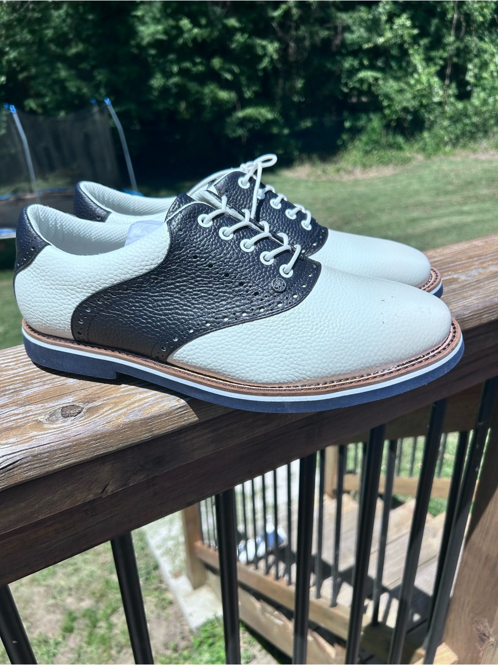 G/FORE Saddle Gallivanter Golf Shoes in a Snow/Twilight